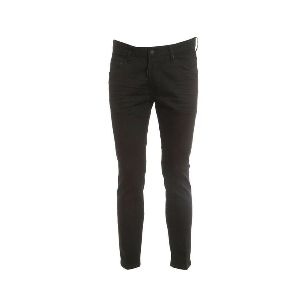 Dsquared² Cotton Skinny Jeans with Sleek Design Men Black Bottoms